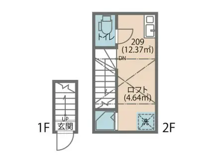 SPILYTUS北千住(ワンルーム/1階)の間取り写真