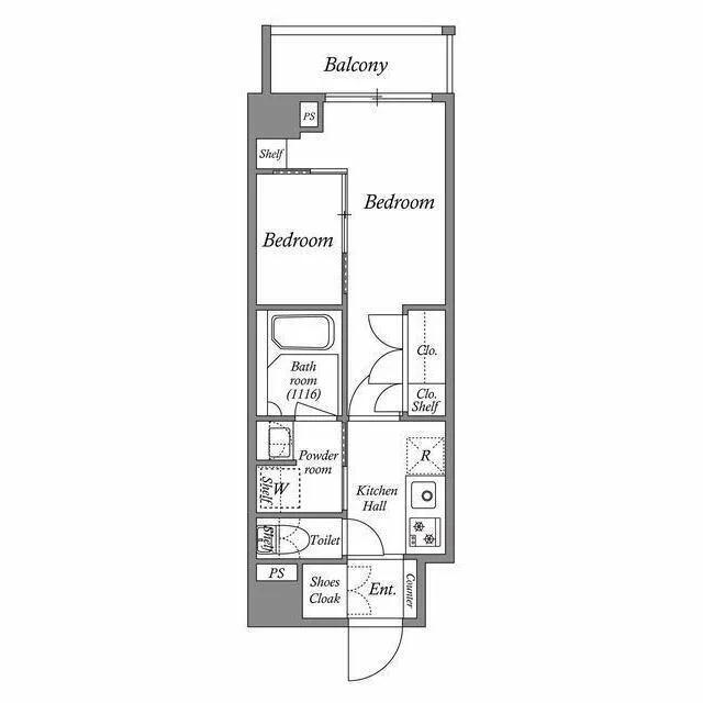 ACP RESIDENCE 亀戸(2K/6階)の間取り写真