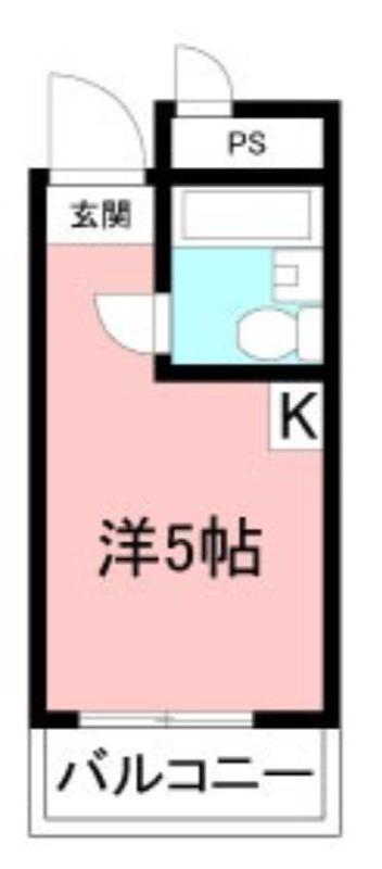 TOPROOM・代々木公園(ワンルーム/1階)の間取り写真