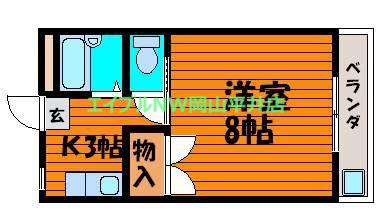 コープエスポワールII棟(1K/4階)の間取り写真