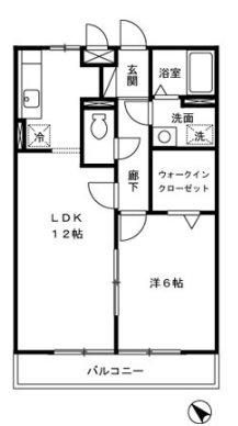 セイシェル・大山(1LDK/3階)の間取り写真