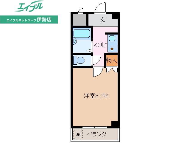 サンライフビル(1K/2階)の間取り写真