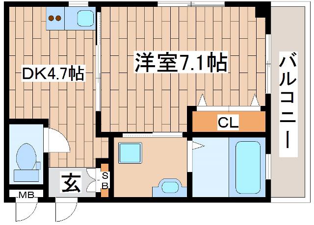 セレブコートII(1DK/3階)の間取り写真