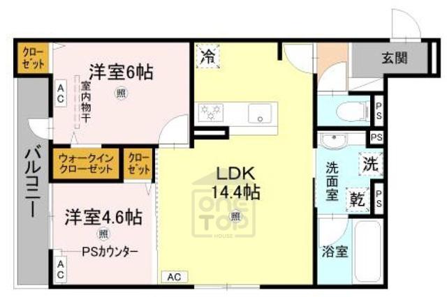 D-RESIDENCE岡町(2LDK/2階)の間取り写真