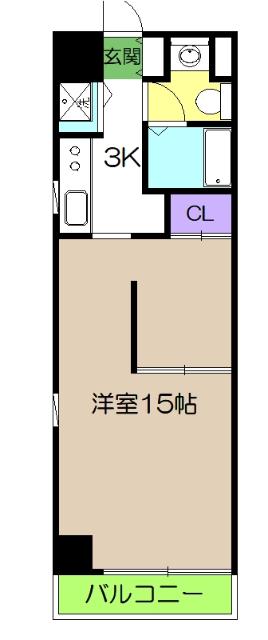ALCOー2(1K/4階)の間取り写真