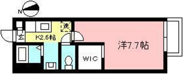 グランシードY(1K/2階)の間取り写真