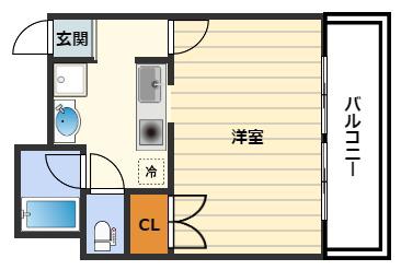 ASUNAROーSO(1K/7階)の間取り写真