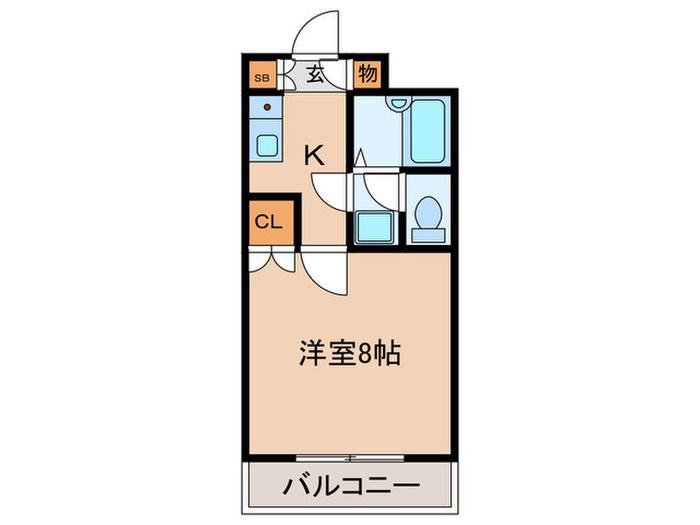 ガーデンハイツ(1K/1階)の間取り写真