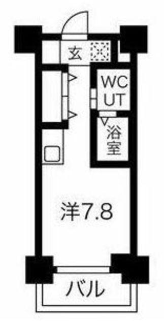 クラリッサ川崎イースト(ワンルーム/8階)の間取り写真