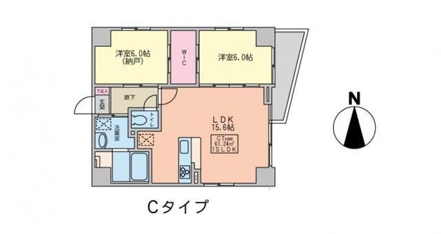 LA PRIMA GRANDE(1SLDK/6階)の間取り写真
