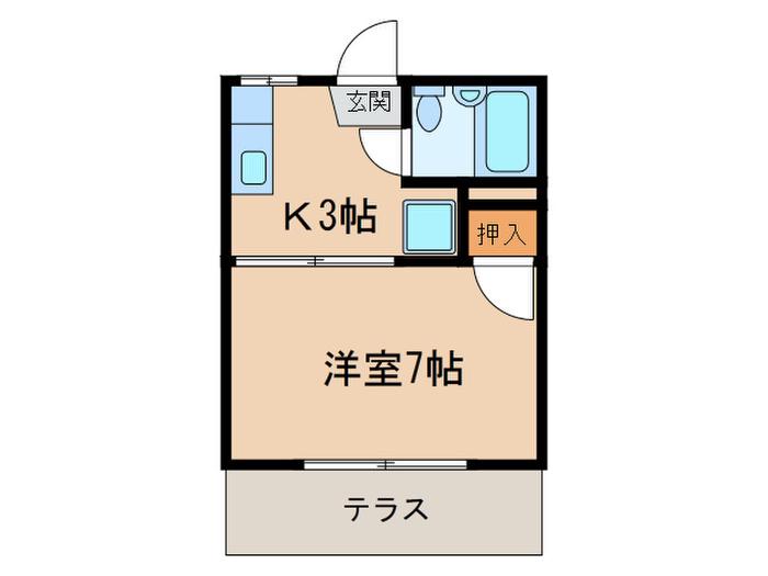 コルポカステロVI(1K/1階)の間取り写真