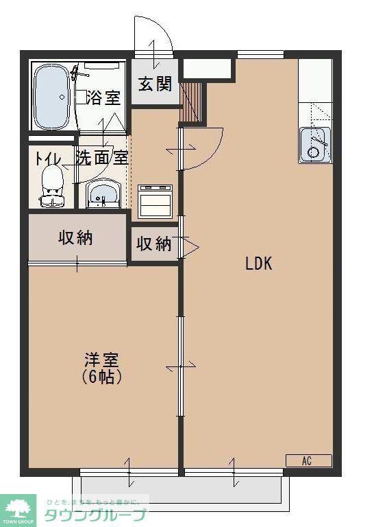 アイルリッチ(1LDK/1階)の間取り写真