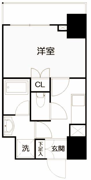 GRANDREVE横濱2(1K/2階)の間取り写真