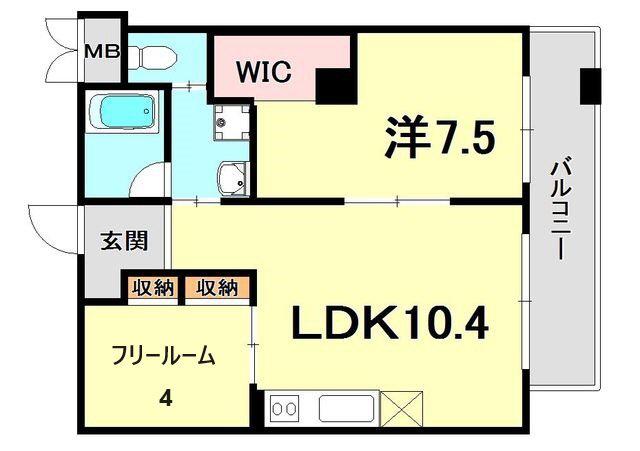プリオーレリベルタ(1SLDK/3階)の間取り写真
