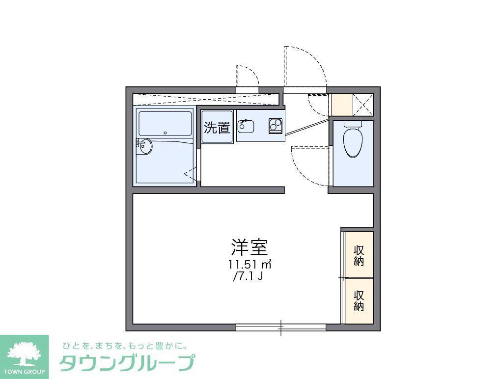 レオパレスリトルマウンティン(1K/1階)の間取り写真