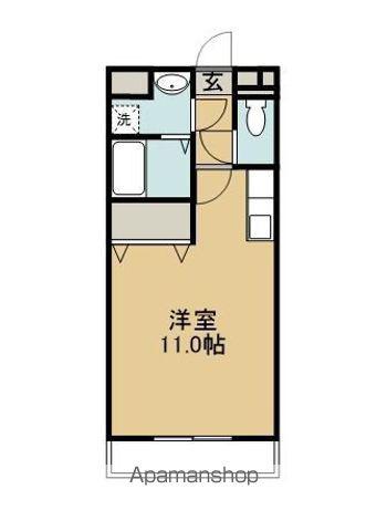 T・YマンションII(ワンルーム/3階)の間取り写真