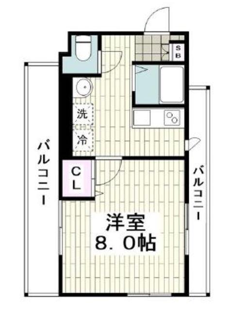 ラフィネ横浜(1K/3階)の間取り写真