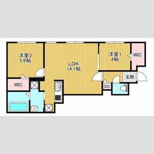 ALEGRIA厚別中央(2LDK/3階)の間取り写真