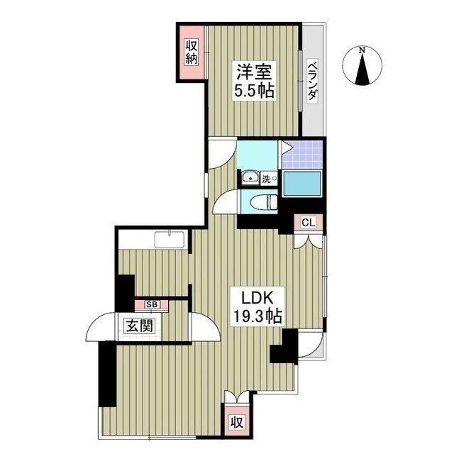 ハウズマンション(1LDK/5階)の間取り写真