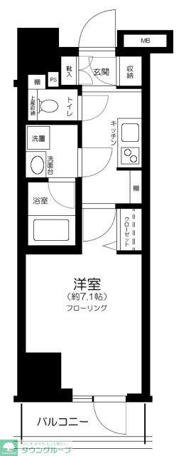 GENOVIA秋葉原SKYGARDEN(1K/8階)の間取り写真