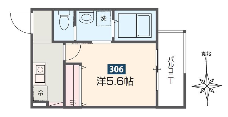 メルディア羽沢横浜国大3(1K/3階)の間取り写真