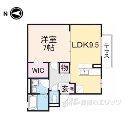コンサージュ(1LDK/1階)の間取り写真