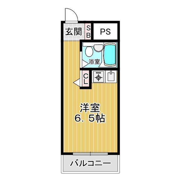 リアライズ本山(ワンルーム/2階)の間取り写真