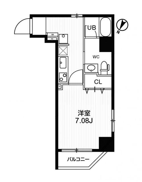 ブランセ森下(1K/3階)の間取り写真