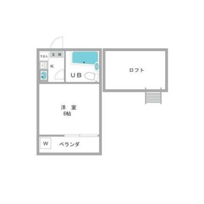 カオパレス8(1K/1階)の間取り写真