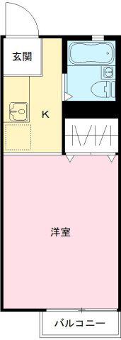 サンハイツ住田(1K/1階)の間取り写真