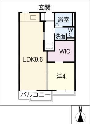 サワディみゆき(1LDK/2階)の間取り写真