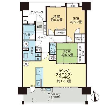 アンピール熊本城(3LDK/2階)の間取り写真