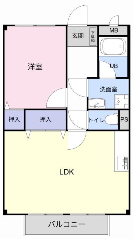 SURPLUS TWO ICHIKAWAB(2DK/2階)の間取り写真