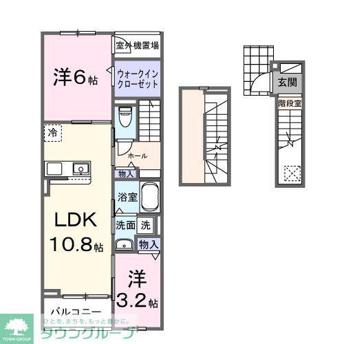 ヒカルサ狭山広瀬台サウス(2LDK/3階)の間取り写真