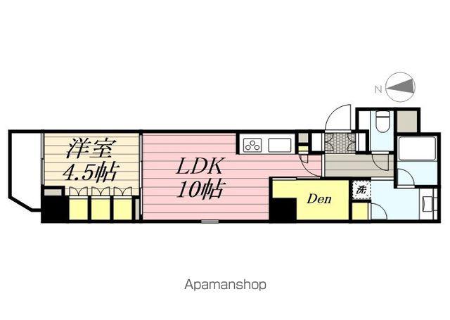 クレストコート新宿山吹町(1SLDK/4階)の間取り写真