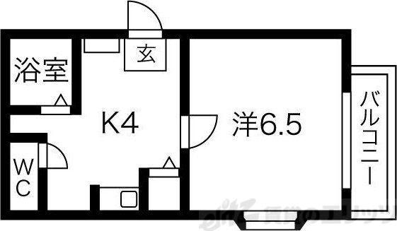ハイクレスト橋本II(1K/3階)の間取り写真