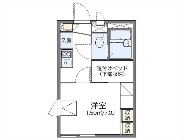 レオパレスヴァン(1K/2階)の間取り写真