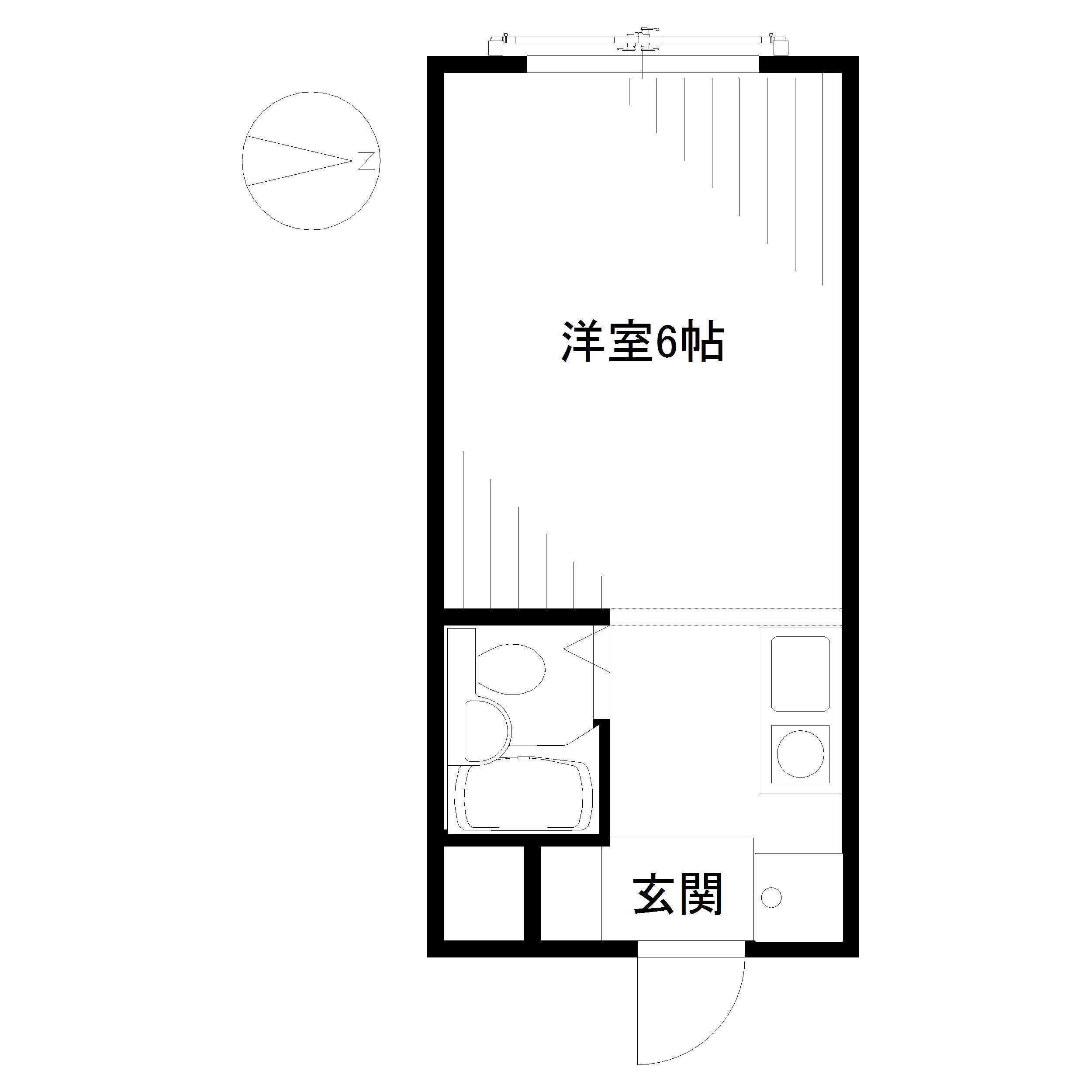 トキワマンション(ワンルーム/1階)の間取り写真