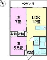 RYUSE(2LDK/4階)の間取り写真