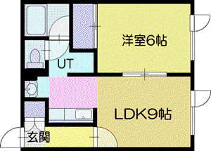 シャルムI(1LDK/2階)の間取り写真