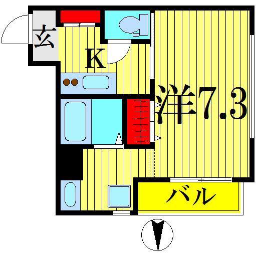 グロース本所吾妻橋(1K/4階)の間取り写真