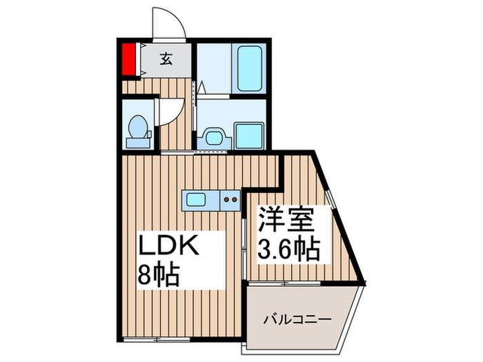 MARK DUO豊岡I(1LDK/3階)の間取り写真