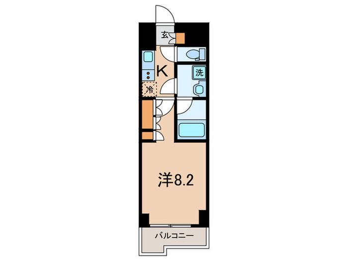 ルーブル横濱江ケ崎町(1K/7階)の間取り写真