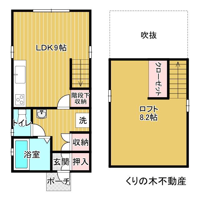 マゴコロヴィレッタ(1LDK/1階)の間取り写真