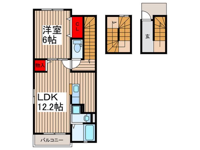 プライムコート芝西(1LDK/3階)の間取り写真