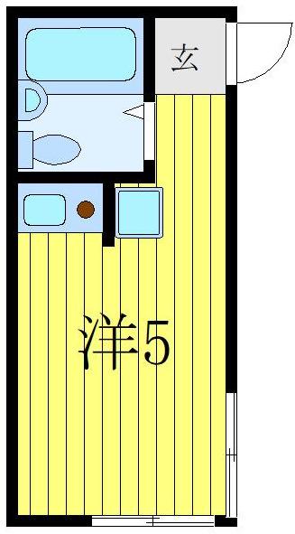 レックスイナミII(ワンルーム/1階)の間取り写真