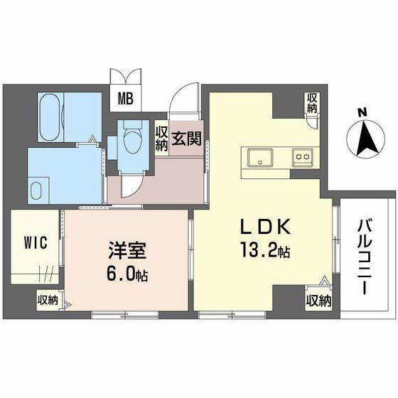 ヴィオーラ中山下(1LDK/3階)の間取り写真