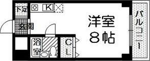 G-HOUSE(ワンルーム/7階)の間取り写真