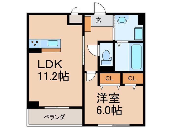ティエラ・ナタール(1LDK/3階)の間取り写真