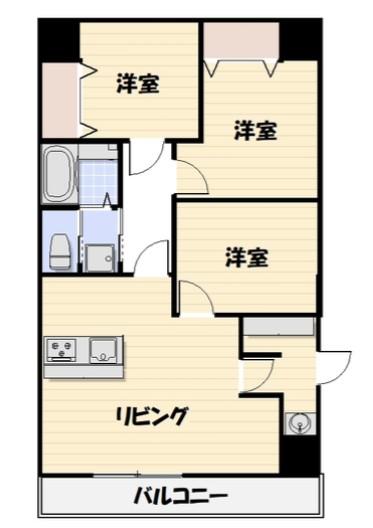 総建みどりハイム(3LDK/2階)の間取り写真